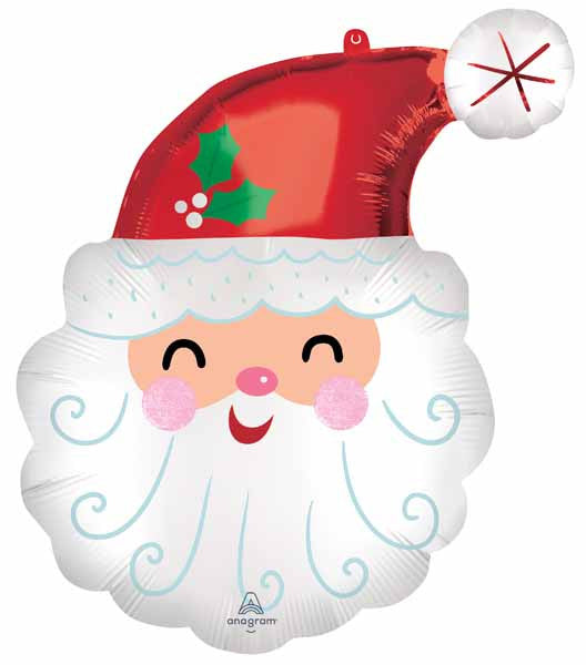 27" Smiling Santa Foil Balloon