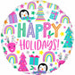 Happy Holiday Cute Foil Balloon