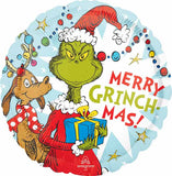 Merry Christmas Grinch Foil Balloon