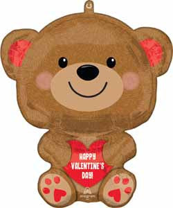 Cuddly Bear Valentine's Day Balloon