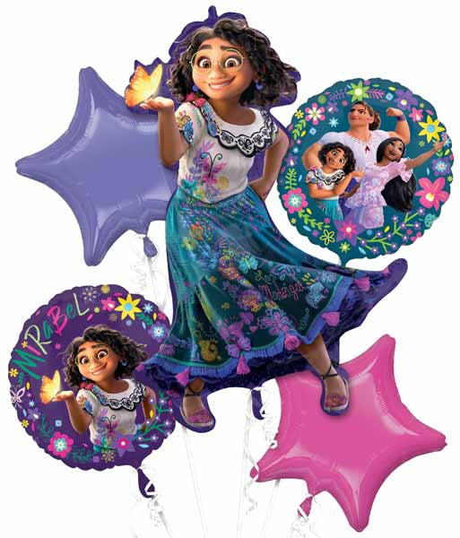 Anagram Disney Encanto 5 Foil Balloons Bouquet Birthday Party Decor