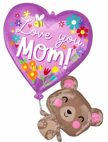 Cute Bear Mother's Day Jumbo Foil Balloon