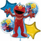 Elmo sesame street foil balloon bouquet big bird grover party decor