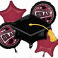 Congrats Grad Burgundy Balloon Bouquet 5 Foil Balloons Party Decor