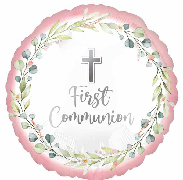 My First Communion Pink Balloon