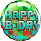 Pixel Game Happy Birthday Foil Balloon