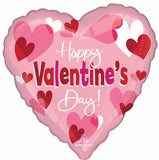 Happy Valentine's Day Playful Hearts Helium Balloon