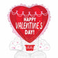 Valentine's Day Big Air Fill Decorative Balloon