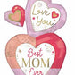 Best mom Ever Stacked Hearts Air-Fill Foil Balloon Display