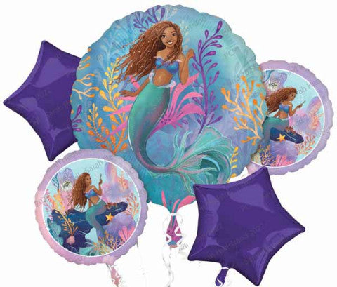 Live Action Little Mermaid Foil Balloon Bouquet