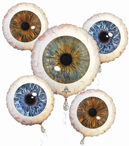 creepy eyeballs balloon bouquet