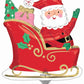 Starry Night Santa Sleigh Mini Foil Balloon