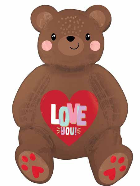 20" Sitting Love Bear  Air Filled