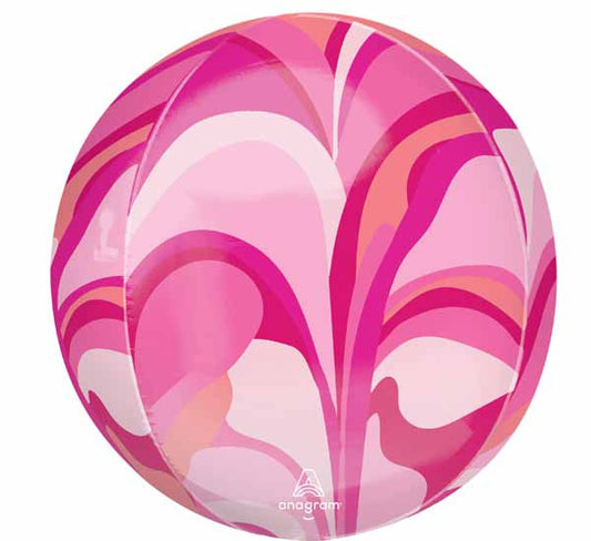 Pink Macro Marbles Foil Balloon