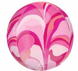 Pink Macro Marbles Foil Balloon