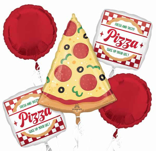 Pizza party Balloon Bouquet Slice and Box