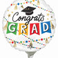 9" Airfill Only Congrats Grad Mini Foil Balloon