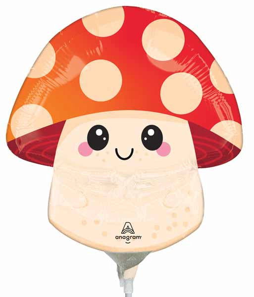 Airfilled Truffle Mushroom Foil Balloon Mini Shape