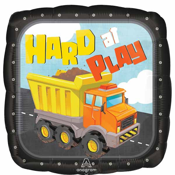 18" Happy Birthday Construction Foil Balloon