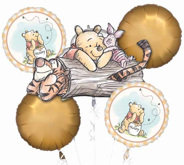 Winnie The Pooh Helium Balloon Bouquet
