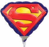 Airfilled Superman Foil Balloon Mini Shape