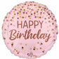 Pretty in Pink Happy Birthday 18" Round Foil Balloon