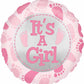 Cute Baby Girl Feet Pink 18" Foil Balloon