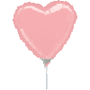 4" Pastel Pink Mini Heart Shaped Foil Balloon