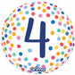 Prima Confetti "4" 18" Round Foil Balloon