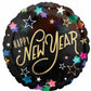 Happy New Year Starlight 18" Round Foil Balloon