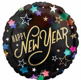 Happy New Year Starlight 18" Round Foil Balloon