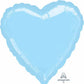 18" Heart Shape Pearl Light Blue Foil Balloon
