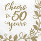 Happy 50th Anniversary Beverage Napkins 16/CT