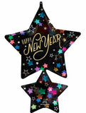 Happy New Year Starlight 37" Supershape Balloon