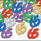 Number 65 Metallic Confetti Multi-Color 1/2oz