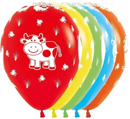 Farm Animals Latex Balloon – Kids Birthday Party Decorations 1/CT