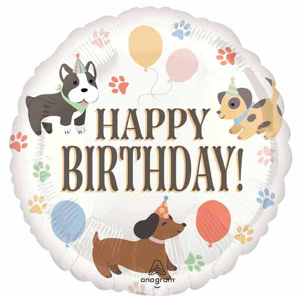 Pawsome Party 18" Round Foil Balloon