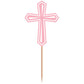 Communion Cross Party Picks - Pink 36/PCS