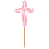 Communion Cross Party Picks - Pink 36/PCS