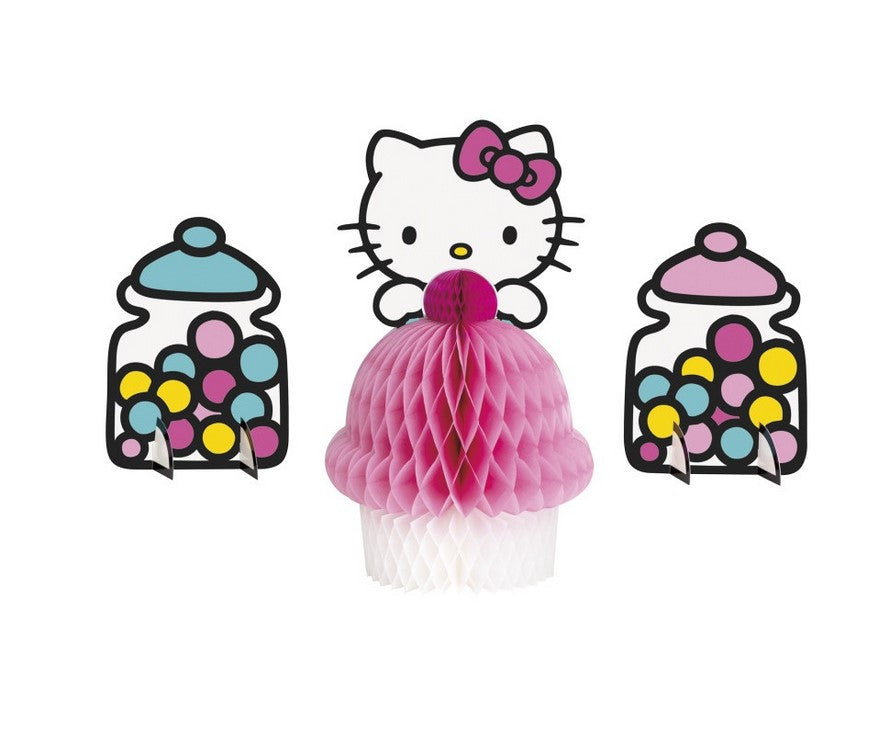 Hello Kitty and Friends Assorted Honeycomb Centerpiece Decorations 3/CT