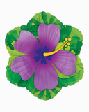 Anagram 18" Round Foil Mylar Balloon Tropical Purple Hibiscus Flower Luau
