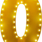 Gold Number 0 Lights-up