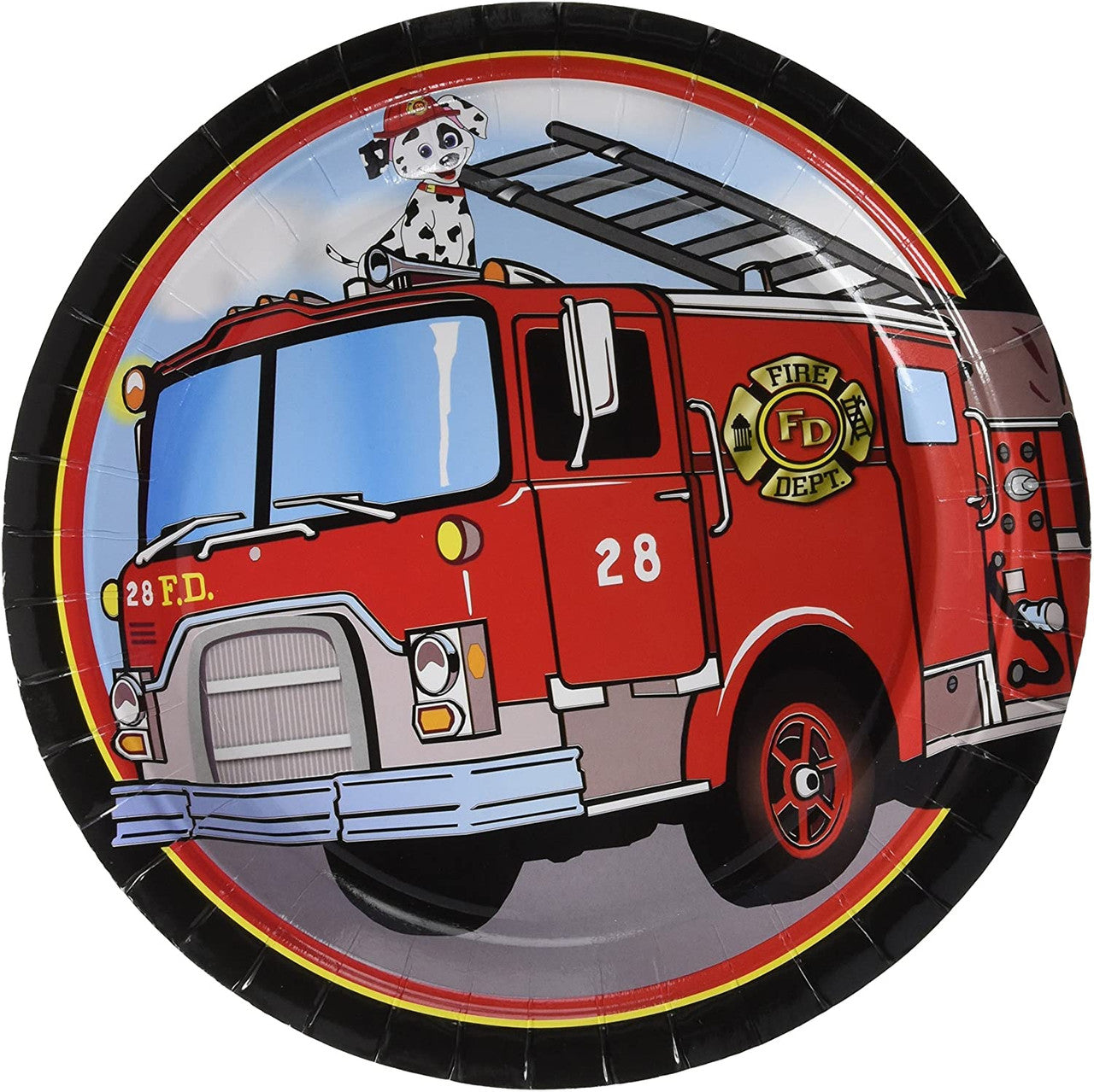 Fire Engine Dinner Plates