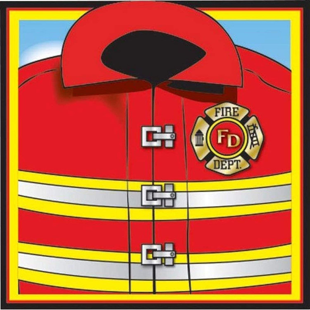 Firefighter Jacket Drink Napkins
