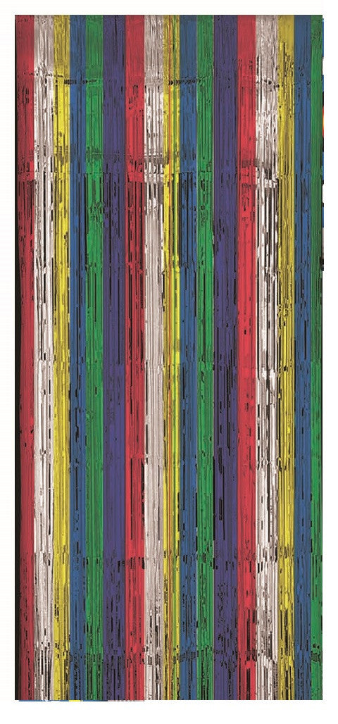 Multicolor Foil Fringe Curtain