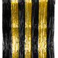 Black & Gold Doorway Backdrop Tinsel Curtain