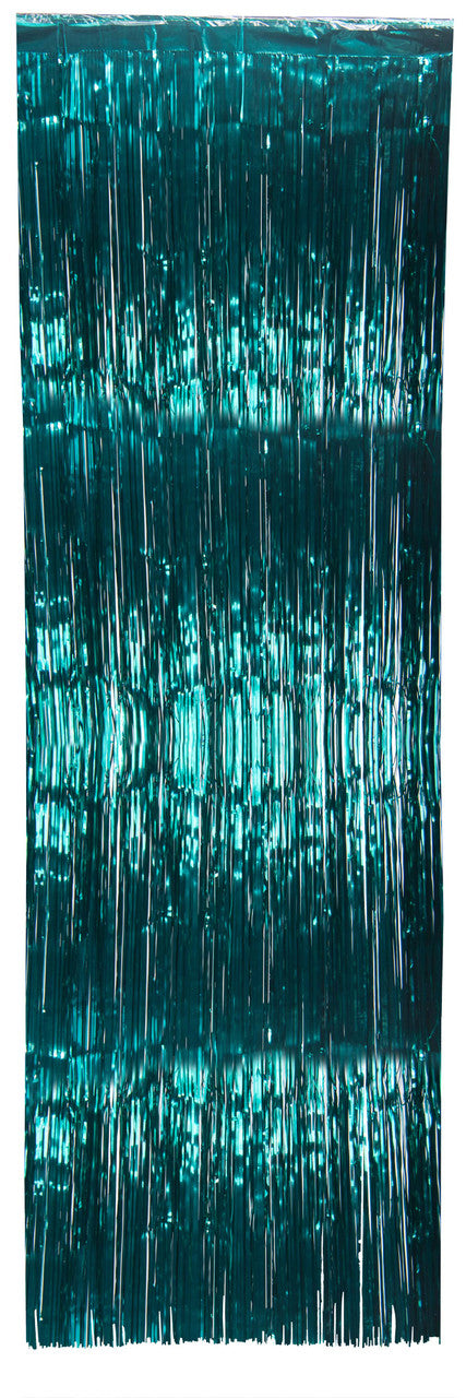 Teal Tinsel Curtain Backdrop Doorway Decor