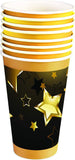 Generic black and gold stars paper cups