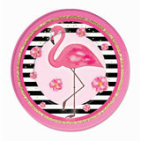 Pink Flamingo Paper Dinner Plates