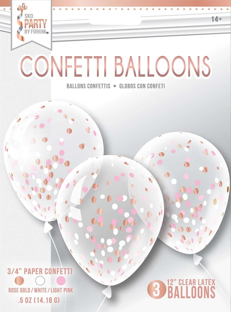 Pack of 3 Confetti Balloons
